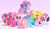 Size: 2941x1700 | Tagged: safe, artist:importantgreatwake, artist:pigeorgien, imported from derpibooru, cheerilee (g3), pinkie pie (g3), rainbow dash (g3), scootaloo (g3), starsong, sweetie belle (g3), toola roola, earth pony, pegasus, unicorn, core seven, cute, female, filly, g3, g3 to g4, g3.5, g3.5 to g4, g4, generation leap, mare, pigeorgien is trying to murder us