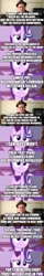 Size: 500x3124 | Tagged: safe, edit, edited screencap, editor:lord you know who, imported from derpibooru, screencap, starlight glimmer, atop the fourth wall, comic, fanfic art, implied discord, linkara, screencap comic