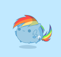 Size: 706x669 | Tagged: safe, artist:pekou, imported from derpibooru, rainbow dash, pony, chibi, chubbie, chubby, female, solo