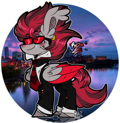 Size: 2000x2050 | Tagged: safe, artist:jxst-starly, imported from derpibooru, oc, oc only, oc:ruza, bat pony, pony, bat pony oc, city, clothes, commission, digital art, fancy look, female, simple background, snazzy, solo, transparent background, tuxedo