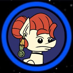 Size: 597x601 | Tagged: safe, artist:cowsrtasty, imported from derpibooru, oc, oc only, oc:penny inkwell, pony, bust, ear piercing, earring, female, jewelry, lego, mare, piercing, solo, species swap