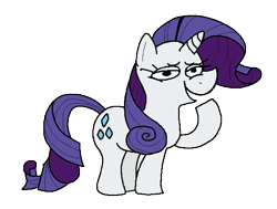 Size: 595x449 | Tagged: safe, artist:broji, artist:goom, imported from derpibooru, rarity, pony, unicorn, color, simple background, smug, transparent background