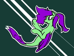 Size: 1314x1001 | Tagged: safe, artist:cammy, color edit, edit, imported from derpibooru, oc, oc:ripple, pony, sea pony, seapony (g4), /mlp/, 4chan, abstract background, colored, dorsal fin, drawthread, fin wings, fins, fish tail, tail, wings