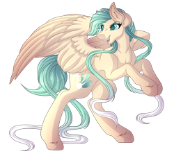 Size: 3978x3576 | Tagged: safe, artist:amazing-artsong, imported from derpibooru, oc, oc only, oc:sea shanty, pegasus, pony, female, high res, mare, rearing, simple background, solo, transparent background