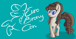 Size: 1200x630 | Tagged: safe, imported from derpibooru, oc, oc only, oc:connie bloom, earth pony, pony, euro bronycon, mascot, solo