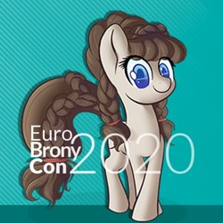 Size: 700x700 | Tagged: safe, imported from derpibooru, oc, oc only, oc:connie bloom, earth pony, pony, euro bronycon, mascot, solo