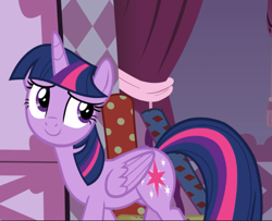 Size: 1011x822 | Tagged: safe, imported from derpibooru, screencap, twilight sparkle, alicorn, pony, fame and misfortune, cropped, cute, female, smiling, solo, twiabetes, twilight sparkle (alicorn)