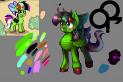 Size: 1400x933 | Tagged: safe, artist:obsidiansolitaire, imported from derpibooru, oc, oc only, oc:zorse, alicorn, pony, pony town, alicorn oc, bow, freckles, hair bow, heterochromia, horn, male, multicolored hair, stallion, trap