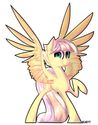 Size: 2350x3000 | Tagged: safe, artist:mcwolfity, imported from derpibooru, oc, oc only, pegasus, pony, female, mare, pegasus oc, raised hoof, simple background, smiling, solo, spread wings, transparent background, wings