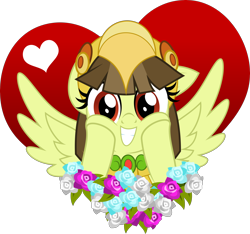 Size: 5000x4673 | Tagged: safe, artist:jhayarr23, imported from derpibooru, oc, oc only, oc:tailcoatl, pegasus, pony, aztec, cute, female, flower, heart, hearts and hooves day, helmet, holiday, mare, mexico, nation ponies, ponified, show accurate, simple background, smiling, solo, transparent background, valentine's day, wings, ych result