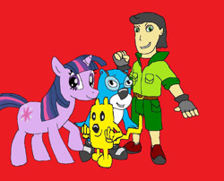 Size: 1306x1056 | Tagged: safe, artist:kylgrv, imported from derpibooru, twilight sparkle, gerbil, human, pony, unicorn, crossover, group, thick, unicorn twilight, wat, wow wow wubbzy, wow! wow! wubbzy!, wtf, wubbzy