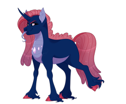 Size: 3000x2500 | Tagged: safe, artist:gigason, imported from derpibooru, changepony, hybrid, female, interspecies offspring, offspring, parent:pharynx, parent:trixie, parents:phartrix, simple background, solo, tongue out, transparent background, unshorn fetlocks