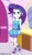 Size: 584x1024 | Tagged: safe, artist:tabrony23, edit, editor:thomasfan45, imported from derpibooru, rarity, equestria girls, equestria girls series, barrette, beautiful, bedroom eyes, boutique, bracelet, clothes, curtains, cute, female, geode of shielding, high heels, jewelry, leaning on table, looking at you, magical geodes, mirror, pencil skirt, raribetes, rarity peplum dress, shoes, show accurate, skirt, smiling, solo