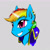 Size: 1800x1800 | Tagged: safe, imported from derpibooru, rainbow dash, pony, bust, clothes, female, head, pirate, solo