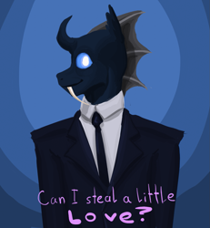 Size: 1067x1157 | Tagged: safe, artist:xander, imported from derpibooru, anthro, changeling, can i steal a little love?, clothes, digital art, frank sinatra, male, simple background, solo, suit