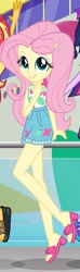 Size: 601x2038 | Tagged: safe, imported from derpibooru, screencap, fluttershy, sci-twi, sunset shimmer, twilight sparkle, equestria girls, equestria girls series, spring breakdown, spoiler:eqg series (season 2), adorasexy, boat, clothes, cropped, cropped screencap, cute, feet, female, geode of fauna, geode of telekinesis, legs, lip bite, looking at you, magical geodes, offscreen character, sandals, sexy, shorts, shyabetes, sleeveless, smiling