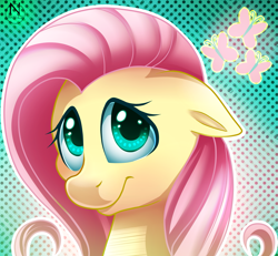 Size: 2541x2350 | Tagged: safe, artist:n-steisha25, imported from derpibooru, fluttershy, pony, bust, cute, cutie mark, female, floppy ears, high res, mare, portrait, shyabetes, solo