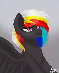 Size: 849x1038 | Tagged: safe, artist:lucykor, imported from derpibooru, oc, oc:darky wings, pegasus, pony, wings