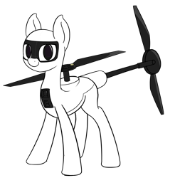 Size: 2964x3016 | Tagged: safe, artist:czu, imported from derpibooru, oc, oc only, original species, plane pony, pony, darwin awards, drone, helicopter, plane, propeller, simple background, solo, transparent background