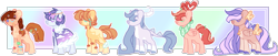 Size: 1915x387 | Tagged: safe, artist:m-agicalpeach, artist:wnho, imported from derpibooru, oc, oc only, oc:golden wings, unnamed oc, dracony, earth pony, hybrid, pegasus, pony, unicorn, bandaid, bandaid on nose, base used, cape, clothes, eyes closed, female, interspecies offspring, jewelry, mare, necklace, next generation, offspring, parent:applejack, parent:big macintosh, parent:caramel, parent:cheese sandwich, parent:flash sentry, parent:fluttershy, parent:pinkie pie, parent:rainbow dash, parent:rarity, parent:soarin', parent:spike, parent:twilight sparkle, parents:carajack, parents:cheesepie, parents:flashlight, parents:fluttermac, parents:soarindash, parents:sparity, scarf, tail feathers