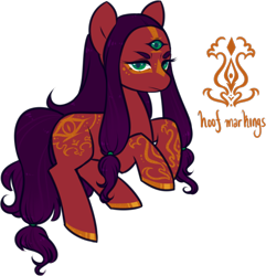 Size: 870x904 | Tagged: safe, artist:mvnchies, imported from derpibooru, oc, oc only, earth pony, pony, earth pony oc, simple background, solo, tattoo, third eye, transparent background