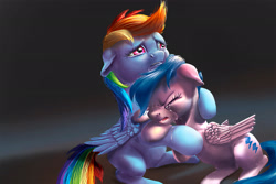 Size: 3000x1999 | Tagged: safe, artist:skribbler84, imported from derpibooru, firefly, rainbow dash, pegasus, pony, crying, duo, female, g1, mare, sad