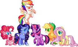 Size: 1280x773 | Tagged: safe, artist:greenmarta, imported from derpibooru, applejack, fluttershy, pinkie pie, rainbow dash, rarity, twilight sparkle, earth pony, pegasus, pony, unicorn, leak, spoiler:g5, applejack (g5 concept leak), applejack (g5), colored wings, earth pony fluttershy, female, fluttershy (g5 concept leak), fluttershy (g5), flying, g5, g5 concept leak style, g5 concept leaks, gem, happy, hooves, jewel, mane six, mane six (g5), mare, multicolored wings, pinkie pie (g5 concept leak), pinkie pie (g5), rainbow dash (g5 concept leak), rainbow dash (g5), rainbow wings, rarity (g5 concept leak), rarity (g5), redesign, simple background, smiling, spread wings, transparent background, twilight sparkle (g5 concept leak), twilight sparkle (g5), unicorn twilight, wings