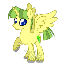 Size: 4000x4000 | Tagged: safe, artist:chelseawest, imported from derpibooru, oc, oc only, oc:emerald flash, alicorn, pony, absurd resolution, male, petalverse, simple background, solo, stallion, transparent background