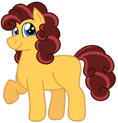 Size: 1202x1257 | Tagged: safe, artist:kindheart525, imported from derpibooru, oc, oc only, oc:chocolate cheesecake, earth pony, pony, kindverse, male, offspring, parent:cheese sandwich, parent:pinkie pie, parents:cheesepie, simple background, smiling, solo, stallion, standing, transparent background