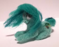 Size: 1024x823 | Tagged: safe, artist:themisto97, imported from derpibooru, wallflower blush, earth pony, pony, equestria girls, equestria girls series, forgotten friendship, craft, felt, felting, female, needle felted, photo, plushie, ponified, simple background, solo