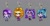 Size: 1289x682 | Tagged: safe, artist:techycutie, imported from derpibooru, adagio dazzle, aria blaze, sonata dusk, starlight glimmer, equestria girls, beanie, chibi, clothes, craft, hat, keychain, merchandise, smiling, smirk