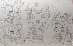 Size: 3319x2116 | Tagged: safe, artist:徐詩珮, imported from derpibooru, fizzlepop berrytwist, glitter drops, spring rain, tempest shadow, twilight sparkle, alicorn, unicorn, series:sprglitemplight diary, series:sprglitemplight life jacket days, series:springshadowdrops diary, series:springshadowdrops life jacket days, alternate universe, bisexual, broken horn, chase (paw patrol), clothes, cute, equestria girls outfit, female, glitterbetes, glitterlight, glittershadow, horn, lesbian, lifeguard, lifeguard spring rain, marshall (paw patrol), paw patrol, polyamory, shipping, skye (paw patrol), sprglitemplight, springbetes, springdrops, springlight, springshadow, springshadowdrops, tempestbetes, tempestlight, traditional art, twilight sparkle (alicorn), zuma (paw patrol)