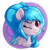 Size: 4000x4000 | Tagged: source needed, safe, artist:witchtaunter, imported from derpibooru, oc, oc only, bat pony, pony, bat pony oc, bust, commission, one eye closed, ponytail, portrait, solo, wink, winking at you