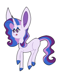 Size: 900x1200 | Tagged: safe, artist:quillquacks, imported from derpibooru, oc, oc only, oc:radiant jewel, pony, unicorn, kindverse, impossibly large ears, offspring, parent:fancypants, parent:rarity, parents:raripants, simple background, solo, transparent background