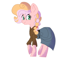 Size: 1200x1041 | Tagged: safe, artist:quillquacks, imported from derpibooru, oc, oc only, oc:honeycrisp, earth pony, pony, kindverse, offspring, parent:big macintosh, parent:cheerilee, parents:cheerimac, simple background, solo, transparent background