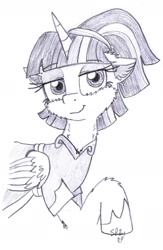 Size: 1176x1807 | Tagged: safe, artist:shinycyan, imported from derpibooru, twilight sparkle, alicorn, pony, black and white, cheek fluff, clothes, coronation dress, dress, female, floppy ears, grayscale, lidded eyes, monochrome, solo, twilight sparkle (alicorn)