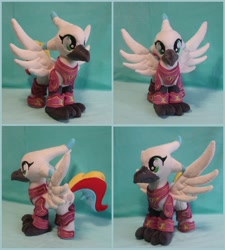 Size: 1800x2000 | Tagged: safe, artist:burgunzik, imported from derpibooru, oc, oc only, oc:sulphur nimbus, hippogriff, community related, hippogriff oc, irl, photo, plushie, solo, spread wings, sulphur nimbus, wings