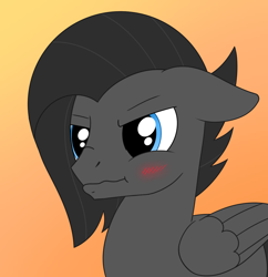 Size: 1226x1269 | Tagged: safe, artist:dyonys, imported from derpibooru, oc, oc:tanner, pegasus, angry, blushing, ear down, male, one ear down, stallion