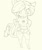 Size: 3441x4096 | Tagged: safe, artist:greed, imported from derpibooru, sunset shimmer, human, equestria girls, breasts, busty sunset shimmer, clothes, digital art, female, kneesocks, leonine tail, lineart, monochrome, pony ears, shorts, socks, solo, tail