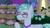 Size: 1920x1080 | Tagged: safe, imported from derpibooru, screencap, feather flatterfly, pegasus, pony, the summer sun setback, barrel, bush, canterlot, eyes closed, flower, folded wings, glasses, hoof hold, male, necktie, night, rose, solo, stallion, wavy mouth, wings