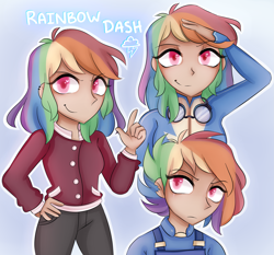 Size: 2655x2477 | Tagged: safe, artist:appleychu, imported from derpibooru, rainbow dash, human, humanized