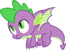 Size: 7882x6001 | Tagged: safe, artist:memnoch, imported from derpibooru, spike, dragon, looking up, male, simple background, solo, transparent background, vector, winged spike, wings
