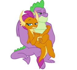 Size: 6664x6064 | Tagged: safe, artist:memnoch, edit, imported from derpibooru, smolder, spike, dragon, the last problem, dragoness, female, male, shipping, spolder, straight