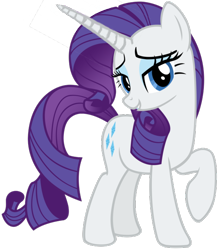 Size: 526x600 | Tagged: safe, artist:andoanimalia, edit, editor:rain sunburst, imported from derpibooru, vector edit, rarity, pony, unicorn, bedroom eyes, cute, female, horn, impossibly large horn, raribetes, simple background, solo, transparent background, vector