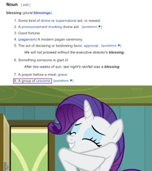 Size: 960x1080 | Tagged: safe, edit, edited screencap, editor:knightoftheraven, editor:roseluck, imported from derpibooru, screencap, rarity, pony, unicorn, read it and weep, blessed image, cute, dhx is trying to murder us, english is magic, eyes closed, eyeshadow, female, happy, horn, makeup, mare, op is a swan, ponyville hospital, raribetes, smiling, solo, text, weapons-grade cute, wiktionary