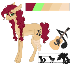 Size: 1000x899 | Tagged: safe, artist:clarissa0210, imported from derpibooru, oc, oc only, oc:summer sunset, earth pony, pony, amputee, female, mare, reference sheet, simple background, solo, transparent background