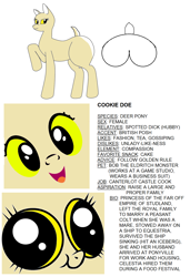 Size: 1110x1626 | Tagged: safe, artist:hotdiggedydemon, artist:odiz, edit, imported from derpibooru, oc, oc only, oc:cookie doe, deer, butt, face, female, plot, reference sheet