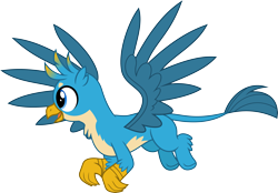 Size: 4313x3000 | Tagged: safe, artist:chainchomp2, imported from derpibooru, gallus, griffon, school daze, .svg available, cute, flying, gallabetes, high res, male, simple background, smiling, solo, transparent background, vector