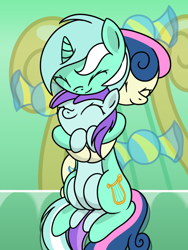 Size: 768x1024 | Tagged: safe, artist:dinkyuniverse, imported from derpibooru, bon bon, liza doolots, lyra heartstrings, petunia, sweetie drops, tootsie flute, earth pony, pony, unicorn, cuddling, cute, daughter, family, female, filly, foal, happy, hug, lesbian, lesbian couple, lyrabon, lyrabontoots family, magical lesbian spawn, mare, mother, mother and child, mother and daughter, offspring, parent, parent:bon bon, parent:lyra heartstrings, shipping, snuggling, tootsie cute, tootsiebetes