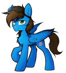 Size: 3100x3400 | Tagged: safe, artist:tatykin, imported from derpibooru, oc, oc only, oc:blue scroll, pegasus, pony, male, safety goggles